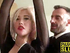 緊縛, フェラチオ, ボンデージ, イギリス人, 服従, 現実, スパンキング, おもちゃ