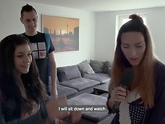 Grosse bite, Gros seins, Sucer une bite, Brunette brune, Allemand, Hd, Criant, Rasée