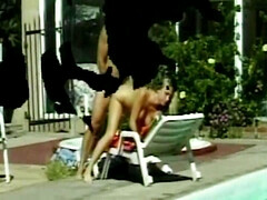 Vintage blonde bombshell Nikki Miller takes on Peach - Earl's massive rod in outdoor action