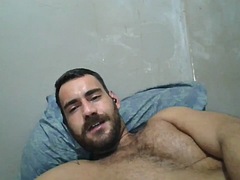 Tussi, Grosser schwanz, Braunhaarige, Schwul, Masturbation, Solo