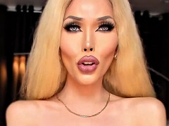 Aziatisch, Mooi, Grote lul, Masturbatie, Shemale, Alleen, Webcamera