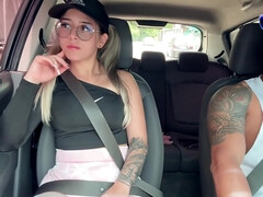 Beautiful Blonde Girl With A Big Ass Has Sex In A Strangers Car