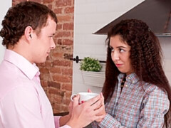 Grosser schwanz, Blasen, Braunhaarige, Hundestellung, Natürlichen titten, Rasiert, Jungendliche (18+), Titten