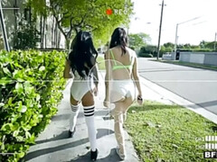 Blasen, Flotter vierer, Hardcore, Lingerie, Natürlichen titten, Zopf, Realität, Titten