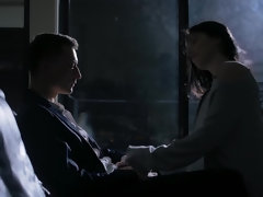 Pijpbeurt, Bruinharig, Sperma, Hondjeshouding, Europees, Hd, Natuurlijke tieten, Rijden