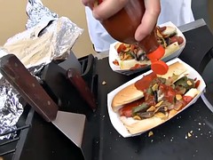 美女, 黒人, 黒人, 露出狂