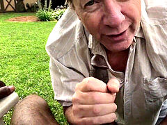 giant ebony Cock Pisses & Cums in Neal Blosmen's Faggot Face