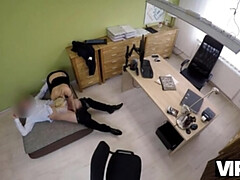 Vorstellungsgespräch, Milf, Geld, Büro, Kurzes haar