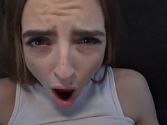 Anal, Brunette brune, Voiture, Pute, Adolescente, Nénés