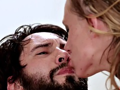 Tattooed babe loving anal deepthroats hard cock during sex