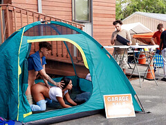 アメリカ人, デカ尻, 浮気者, バック, 異人種間, オマンコ, ショートヘア, スパンキング