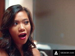 アジア人, デカ尻, グループ, レズビアン, なめる, 自然山雀, 三人, オッパイの