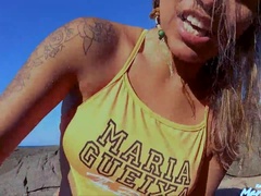 Leie, Strand, Grosser arsch, Blondine, Paar, Selbstgemacht, Öffentlich