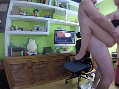 Corrida, Tacones, Pelirrojo, Chupando