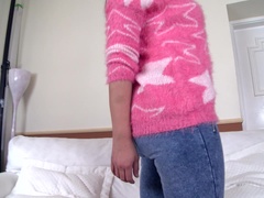 In den arsch, Arsch, Grosse titten, Jeans, Natürlichen titten, Piercing, Muschi, Solo