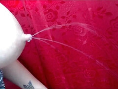 美女, デカパイ, ブロンド, 巨乳な, フェティッシュ, 授乳, 自然山雀, 一人