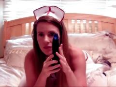 デカパイ, ディルド, オナニー, 淫乱熟女, 赤毛, 一人, ストッキング, おもちゃ