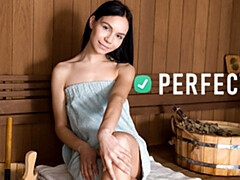 Hembra, Hd, Orgasmo, Pequeña, Sauna, Flaco, Tetas, Mojado