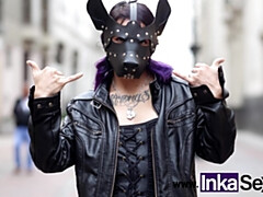 Schlampe, Fetisch, Hardcore, Latina, Lecken, Maske, Öffentlich, Muschi