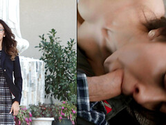 Sucer une bite, Brunette brune, Éjaculation interne, En levrette, Hd, Masturbation, Seins naturels