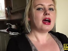 Grosser arsch, Blondine, Pummelig, Sperma im mund, Hd, Realität, Rau, Hintern versohlen