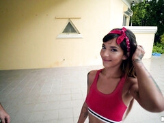 素人, 茶髪の, アウトドア, プール, スカート, ソフトコア, ユニフォーム