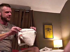 Stepdad jock barebacks his stepson after a rimjob