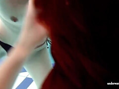 18, フェティッシュ, Hd, レズビアン, 下着, プール, ティーン, 水中