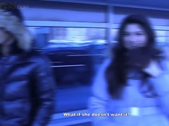 Anal, Gros seins, Blonde, Talons, Argent, Public, Plan cul à trois