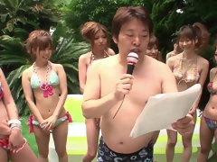 アジア人, 茶髪の, 汚れた　, グループ, 日本人, アウトドア, プール, ティーン