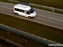 Schattig, Dubbele penetratie, Harig, Handbeurt, Hd, Buiten, Kousen, Tiener