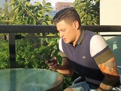 Sultry latina mommy blows thick cock