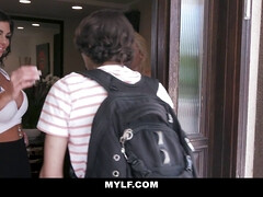 Grosser schwanz, Grosse titten, Braunhaarige, Schwanz, Hundestellung, Hardcore, Hausfrau, Ehefrau