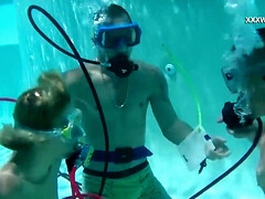 David and Samantha Cruz underwater hard-core romp