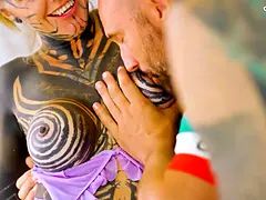 Powerfully ink teens pornstars ass-to-mouth and gape 3some world champ