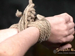 Bondage discipline sadomasochisme, Pijpbeurt, Gebondenheid, Gek, Fetisj, Kut duiken, Roodharige vrouw, Speelgoed