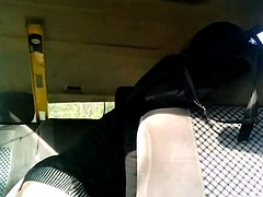 素人, 美女, デカパイ, 車, ロシア人, フェラする
