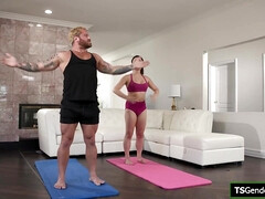 アナル, アジア人, デカパイ, イマラチオ, 手コキする, 異人種間, シーメール