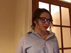 Британки, Измена, Семяизвержение, Сперма на лице, Очки, Домашнее видео, Оргазм, Секретарша