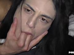 Leie, Grosser schwanz, Braunhaarige, Spermaladung, Hardcore, Dürr, Jungendliche (18+), Titten