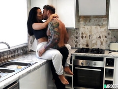 Leie, In den arsch, Arsch, Blasen, Hardcore, Selbstgemacht, Küche, Ablutschen