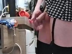 女装男装, イく瞬間, ハードコア, 下着, オナニー, 熟年, 磨き, シーメール