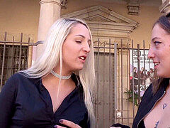 Pick up, 4k porn, public lesbian sex