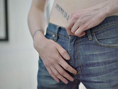 素人, デカチン, ブロンド, イく瞬間, エロティック, ゲイ, オナニー, 一人