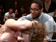 Blondine, Blasen, Schwanz, Gruppe, Hardcore, Hd