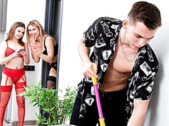 素人, デカチン, フェラチオ, 自然山雀, ガリガリ, ティーン, 三人, オッパイの