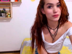 Leie, Fetisch, Masturbation, Höschen, Rotschopf, Solo, Jungendliche (18+), Netzkamera