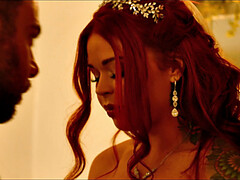 Schlafzimmer, Blondine, Hundestellung, Interrassisch, Lecken, Piercing, Muschi, Tätowierung