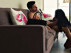 Plage, Grosse bite, Gros seins, Attrapée, Hard, Fille latino, Pute, Nénés