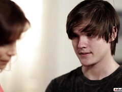 Big tits milf stepmom sucks and rides teen stepsons big cock